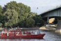 Koelner Seilbahn Gondel blieb haengen Koeln Linksrheinisch P622